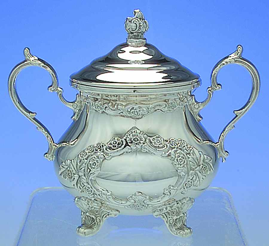 Buttercup (Silverplate, Hollowware) Sugar Bowl & Lid by Gorham Silver-1