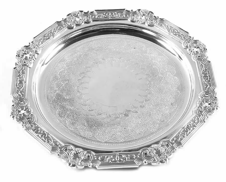 Hispana (Silverplate, Hollowware) 12" Round Tray by Gorham Silver-1