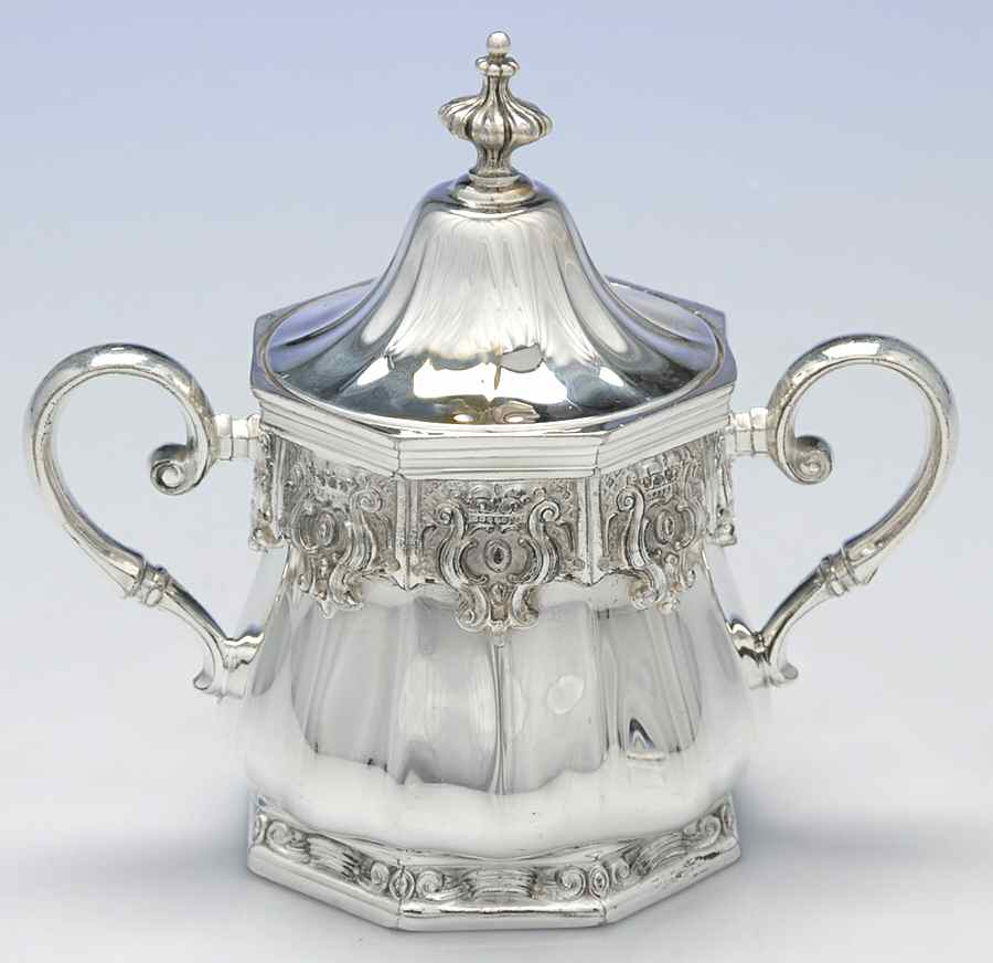 Hispana (Silverplate, Hollowware) Sugar Bowl & Lid by Gorham Silver-1
