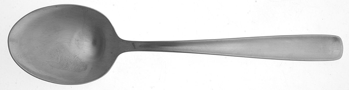 Facette (Stainless, Korea) Solid Serving Spoon by Gense-1