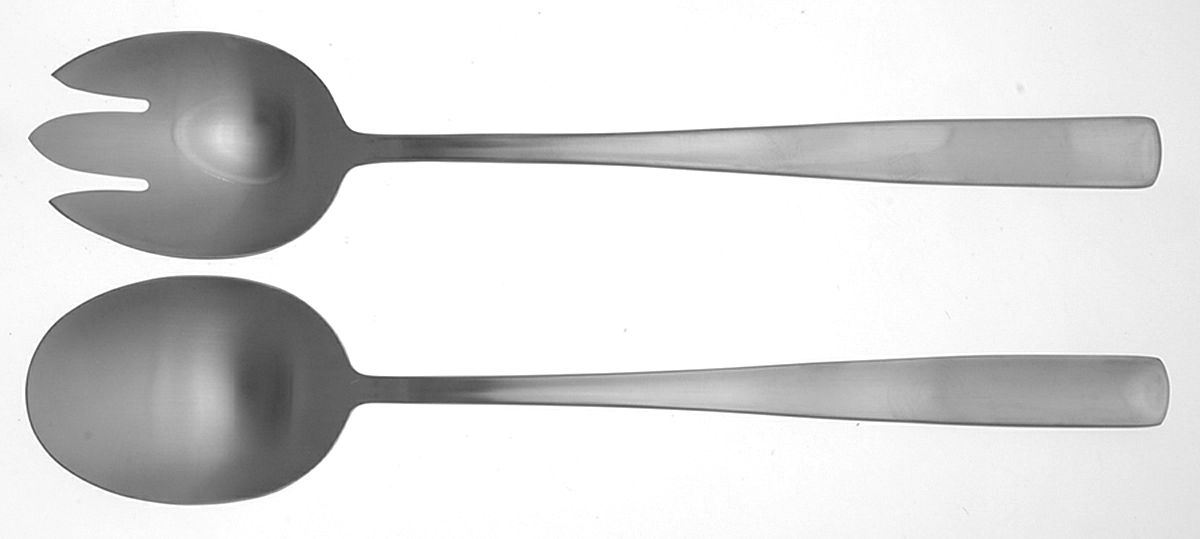 Facette (Stainless, Korea) (2 Pc) Solid Salad Set by Gense-1