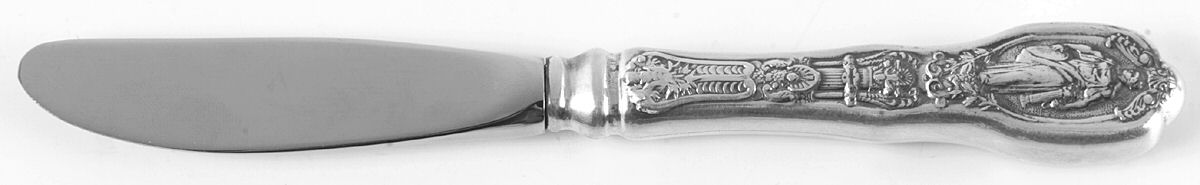 Mythologique (Strl, New, Bead, Face Bowl) Modern Hollow Butter Spreader (Stainless) by Gorham Silver-1