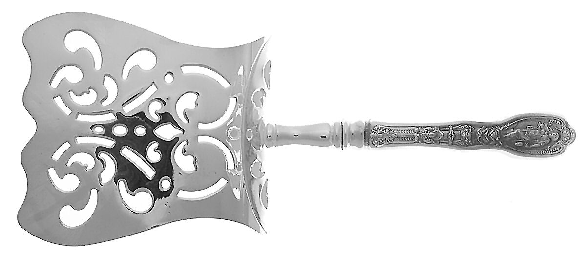 Mythologique (Strl, New, Bead, Face Bowl) Hollow Asparagus Server with Silverplate Hood by Gorham Silver-1