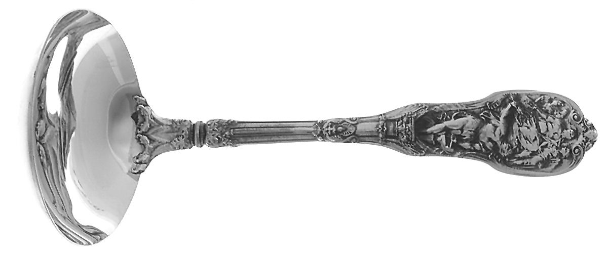 Mythologique (Strl, New, Bead, Face Bowl) Solid Gravy Ladle by Gorham Silver-1