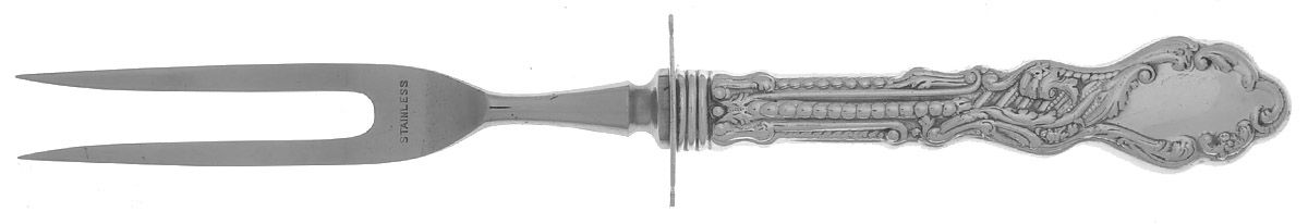 Versailles (Sterling, 1991) Small Carving Fork W/Sterling Guard by Gorham Silver-1