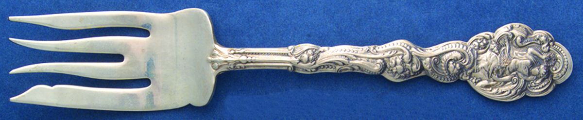 Versailles (Sterling, 1991) Medium Solid Cold Meat Serving Fork by Gorham Silver-1