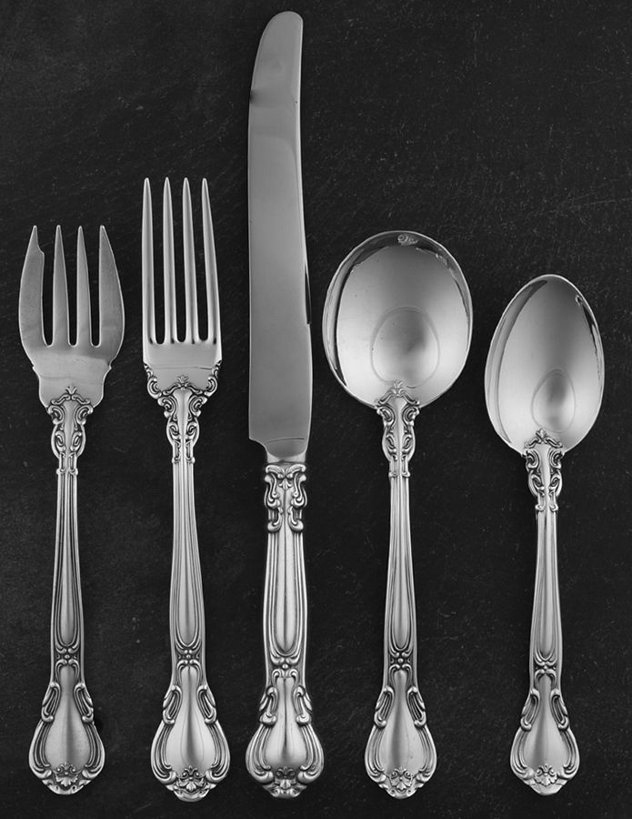 Chantilly (Sterling, 1950, "Gorham", No Monograms) 40 Piece Estate Set by Gorham Silver-1