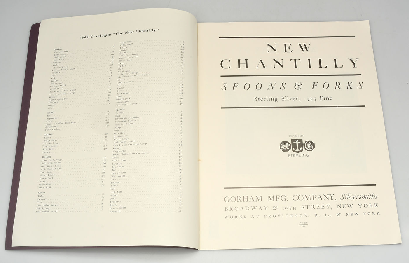 Chantilly (Sterling, 1950, "Gorham", No Monograms) (Set of 3) Chantilly Catalogs by Gorham Silver-4