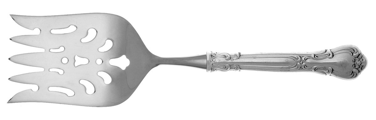 Chantilly (Sterling, 1950, "Gorham", No Monograms) Fish Serving Fork with Stainless Tines HC by Gorham Silver-1