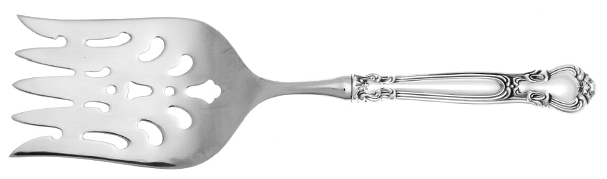 Chantilly (Sterling, 1950, "Gorham", No Monograms) Fish Serving Fork with Stainless Tines by Gorham Silver-1