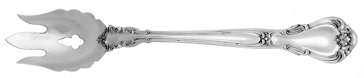 Chantilly (Sterling, 1950, "Gorham", No Monograms) Vegetable Serving Fork Solid  HC by Gorham Silver-1
