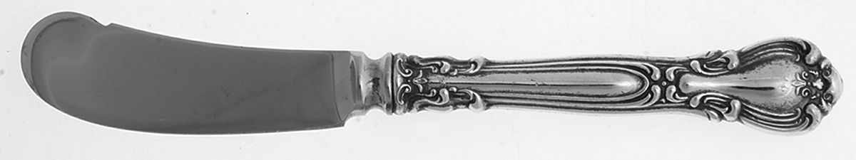 Chantilly (Sterling, 1950, "Gorham", No Monograms) Butter Spreader Hollow Hdl-Paddle/Stainless Blade by Gorham Silver-1