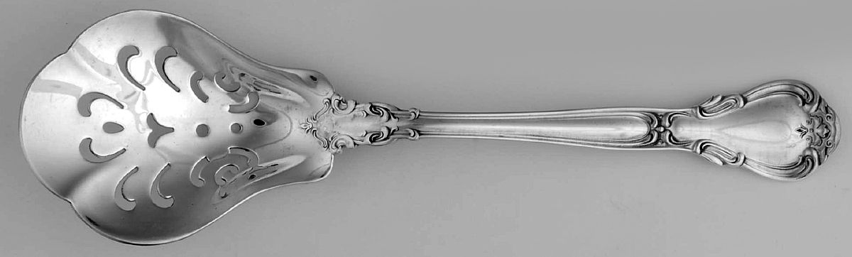 Chantilly (Sterling, 1950, "Gorham", No Monograms) Ice Serving Spoon Large by Gorham Silver-1