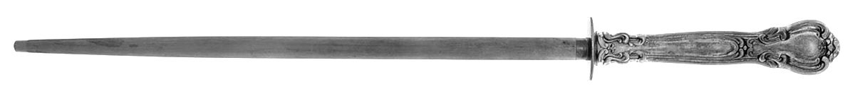 Chantilly (Sterling, 1950, "Gorham", No Monograms) Large Roast Knife Sharpener wSteel Rod by Gorham Silver-1