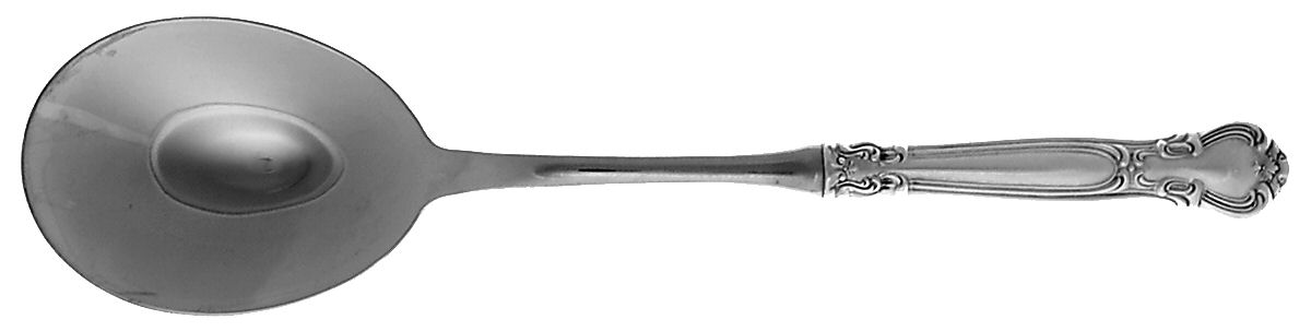 Chantilly (Sterling, 1950, "Gorham", No Monograms) Salad Servng Spoon with Stainless Bowl by Gorham Silver-1