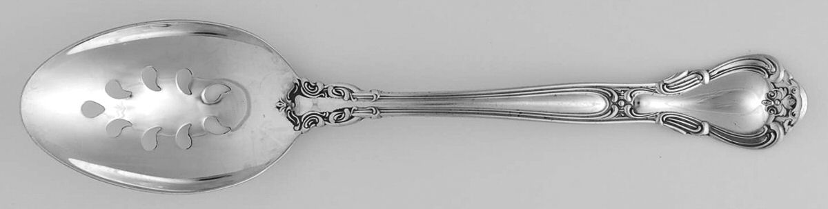 Chantilly (Sterling, 1950, "Gorham", No Monograms) Pierced Tablespoon (Serving Spoon) CM by Gorham Silver-1