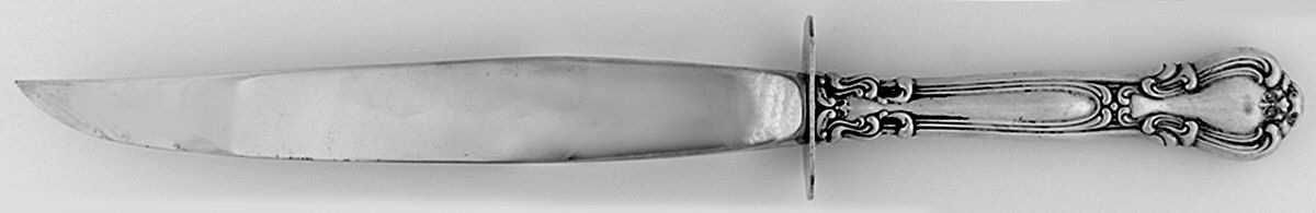 Chantilly (Sterling, 1950, "Gorham", No Monograms) Large Stainless Blade Roast Carving Knife by Gorham Silver-1