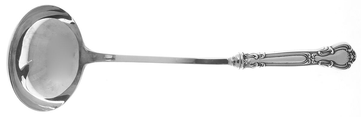Chantilly (Sterling, 1950, "Gorham", No Monograms) Soup Ladle with Silverplate Bowl by Gorham Silver-1