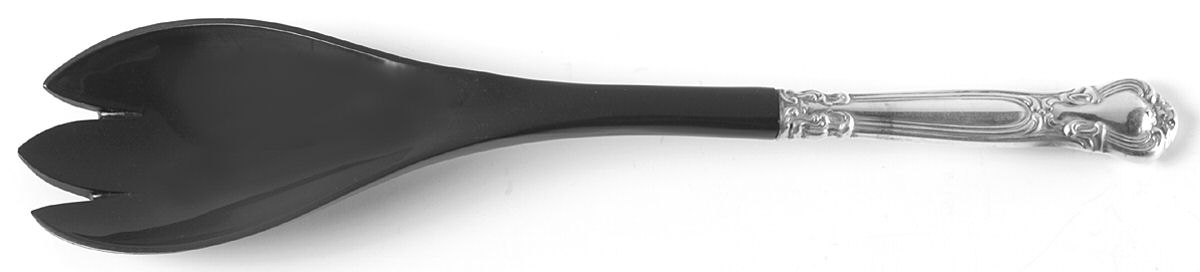 Chantilly (Sterling, 1950, "Gorham", No Monograms) Salad Serving Fork with Plastic Prongs by Gorham Silver-1