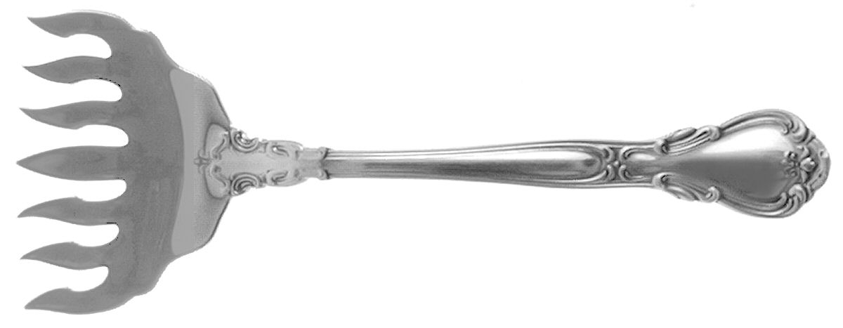 Chantilly (Sterling, 1950, "Gorham", No Monograms) Large Solid Tined Sardine Serving Fork by Gorham Silver-1