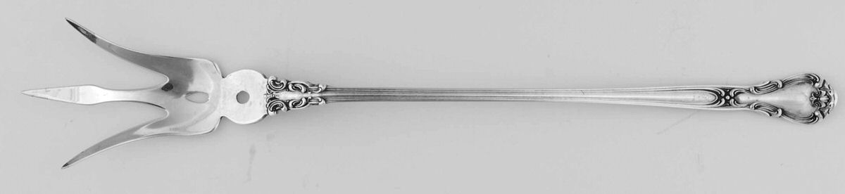 Chantilly (Sterling, 1950, "Gorham", No Monograms) Large Lettuce Serving Fork by Gorham Silver-1