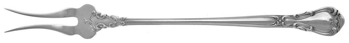 Chantilly (Sterling, 1950, "Gorham", No Monograms) Short Handle Pickle/Olive Fork by Gorham Silver-1