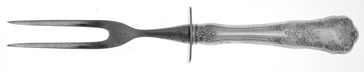 Buttercup (Sterling, "Gorham") Small Steak Carving Fork with Stainless Prongs by Gorham Silver-1