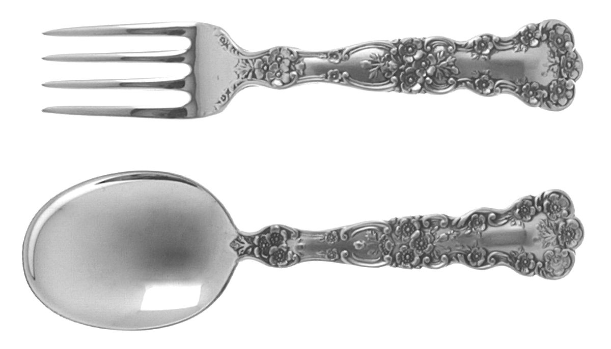 Buttercup (Sterling, "Gorham") 2 Pc Baby Set (BF, BS) by Gorham Silver-1