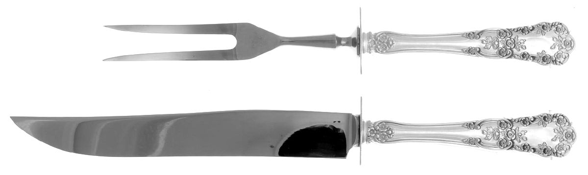 Buttercup (Sterling, "Gorham") 2 Piece Small Carving Set W/ Sterling Guard by Gorham Silver-1