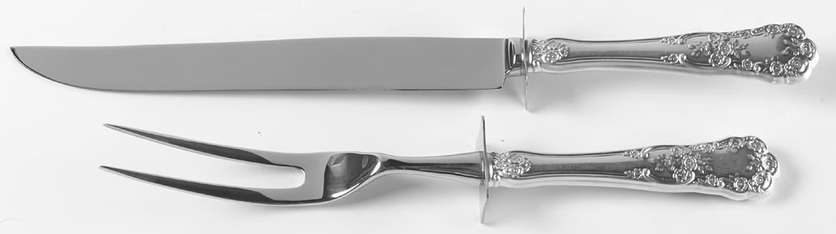 Buttercup (Sterling, "Gorham") Large 2-Piece Roast Carving Set w/Stainless Blade by Gorham Silver-1
