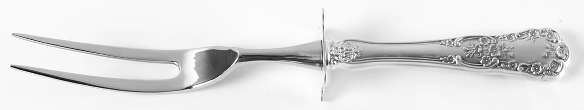 Buttercup (Sterling, "Gorham") Lg Carving/Roast Fork-Stn Prong w/Sterling Guard by Gorham Silver-1