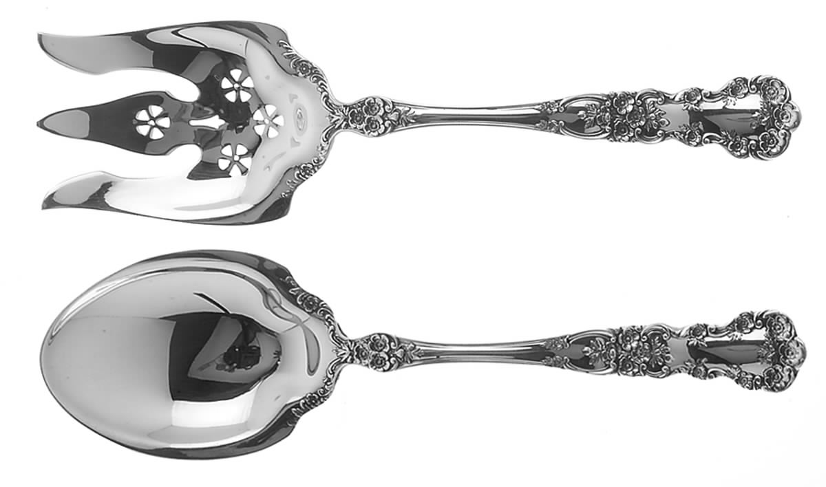 Buttercup (Sterling, "Gorham") (2 Pc) Solid Salad Set by Gorham Silver-1