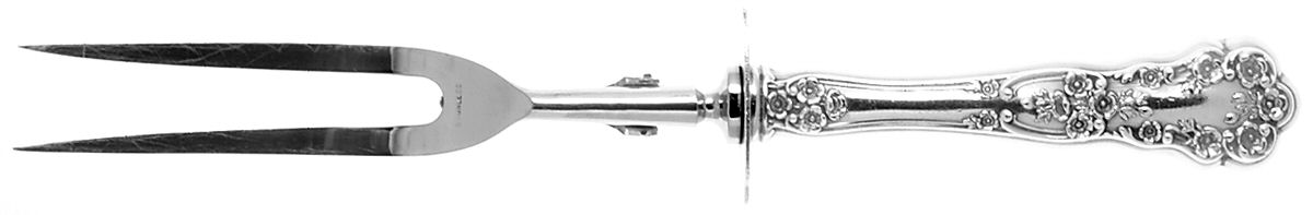 Buttercup (Sterling, "Gorham") Lg Carving/Roast Fork-Stn Prong w/Sterling Guard by Gorham Silver-1