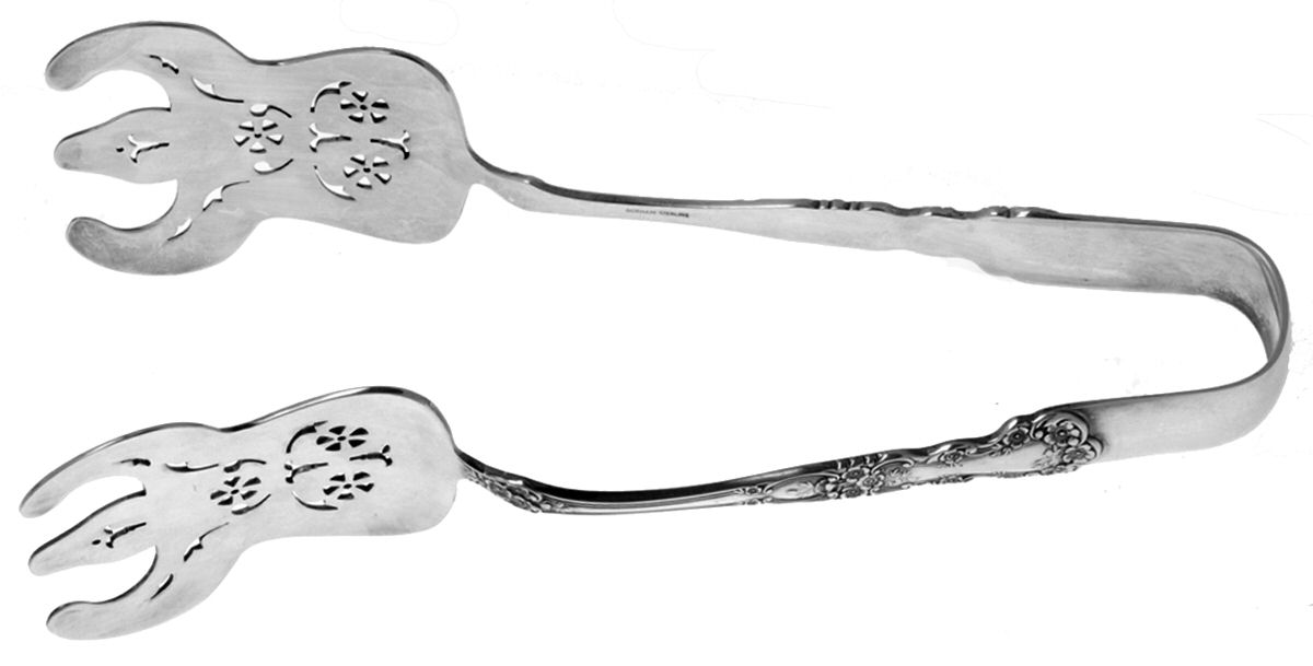 Buttercup (Sterling, "Gorham") Solid Piece Aspragus Tongs by Gorham Silver-1