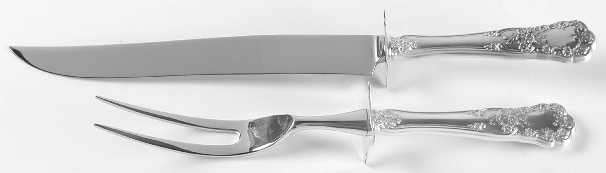 Buttercup (Sterling, "Gorham") (2 Pc)Carving Set-Lg Stnbl/Roast w/Sterling Guard by Gorham Silver-1