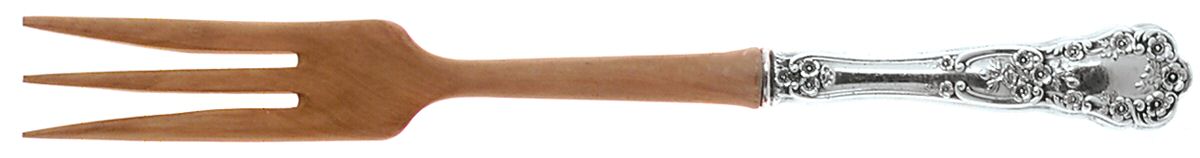 Buttercup (Sterling, "Gorham") Salad Serving Fork Wooden Prongs by Gorham Silver-1