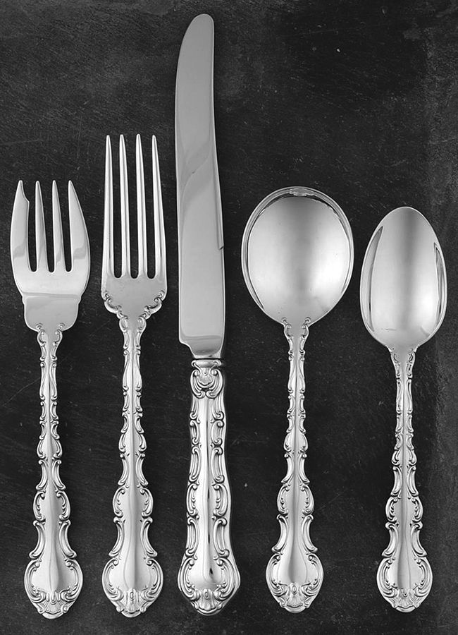 Strasbourg (Sterling, "Gorham", 1897) 5 Piece Place Size Setting by Gorham Silver-1