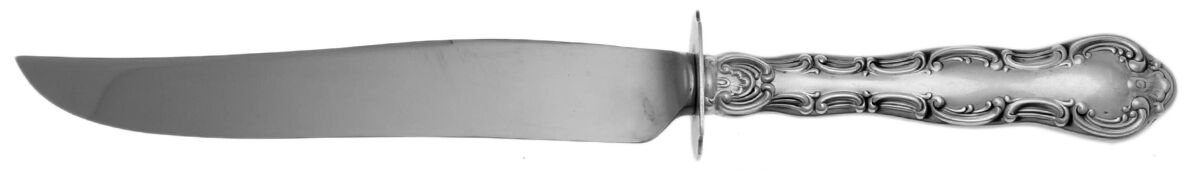Strasbourg (Sterling, "Gorham", 1897) Large Carving/Roast Knife StnlBl w/Sterling Guard by Gorham Silver-1