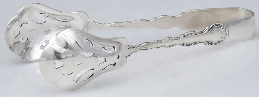 Strasbourg (Sterling, "Gorham", 1897) Large Ice Serving Tongs with Bowl Tips by Gorham Silver-1