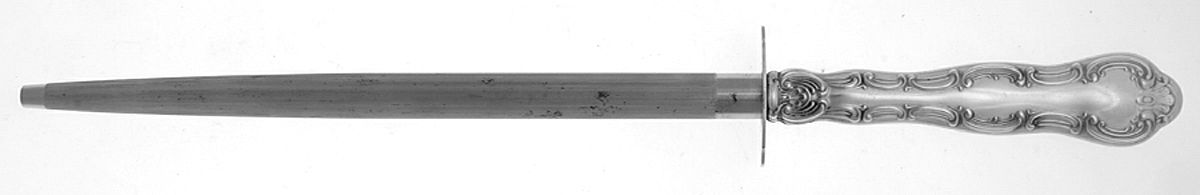 Strasbourg (Sterling, "Gorham", 1897) Knife-Sharpn/Steelrod/Lg-Sterling Guard by Gorham Silver-1