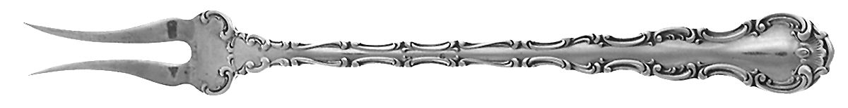 Strasbourg (Sterling, "Gorham", 1897) Short Handle Pickle/Olive Fork by Gorham Silver-1