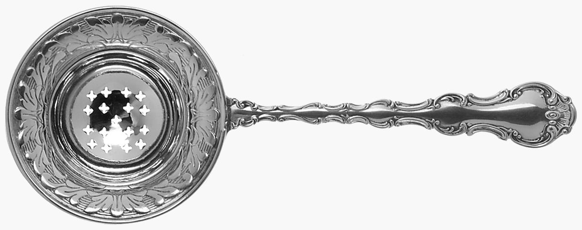 Strasbourg (Sterling, "Gorham", 1897) Solid Individual Overcup Tea Strainer by Gorham Silver-1