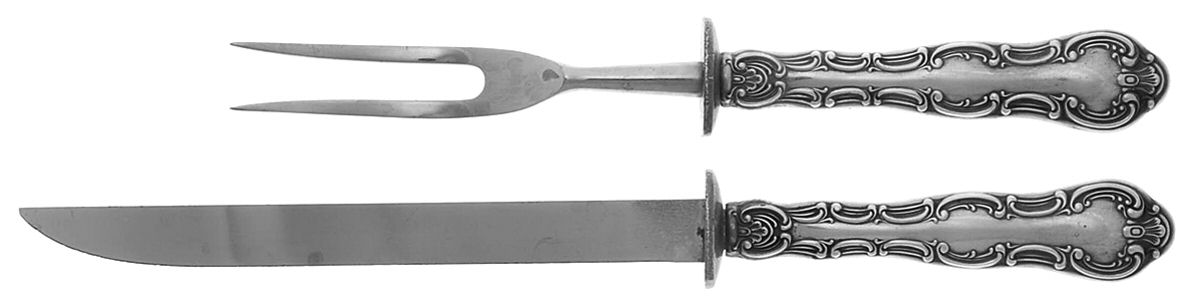 Strasbourg (Sterling, "Gorham", 1897) Small 2-Piece Steak Carving Set w/Stainless Blade by Gorham Silver-1