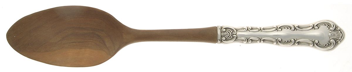 Strasbourg (Sterling, "Gorham", 1897) Salad Serving Spoon Wooden Bowl by Gorham Silver-1