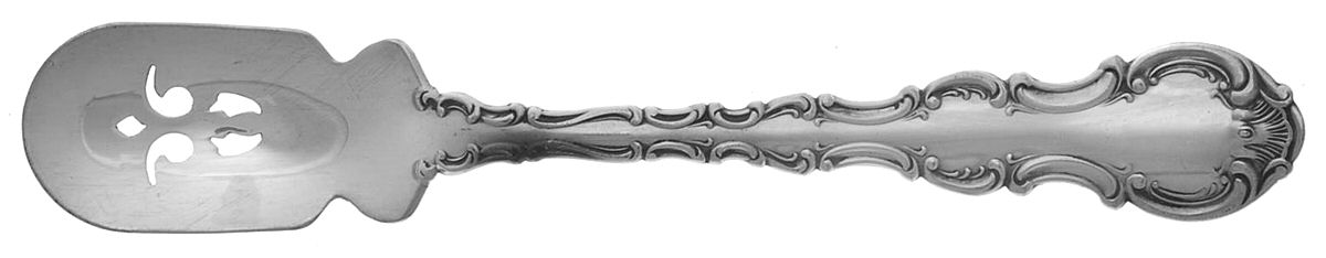 Strasbourg (Sterling, "Gorham", 1897) Short Handled Olive Spoon with Pierced Bowl by Gorham Silver-1