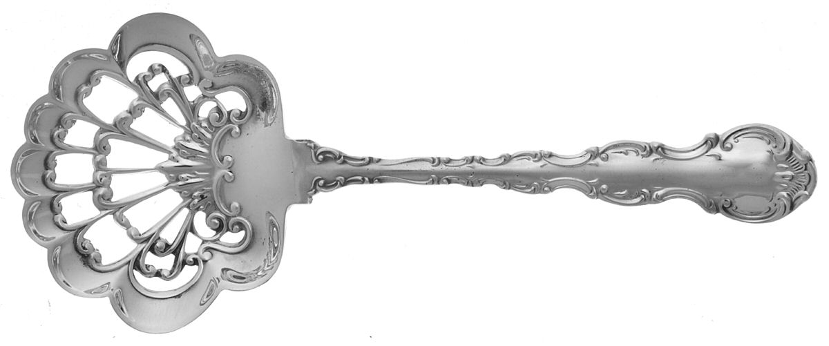 Strasbourg (Sterling, "Gorham", 1897) Solid Bon Bon Spoon with Pierced Bowl by Gorham Silver-1