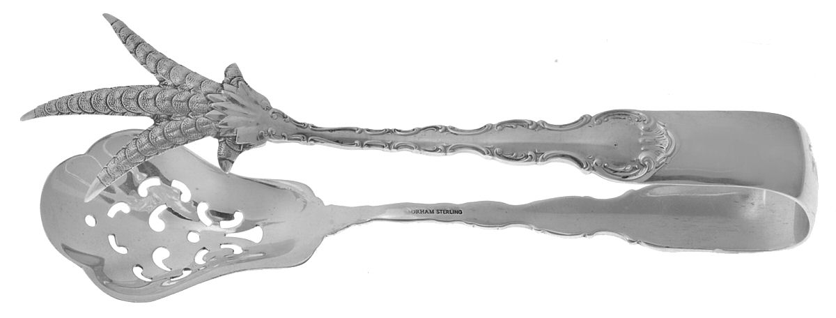 Strasbourg (Sterling, "Gorham", 1897) Large Ice Serving Tongs by Gorham Silver-1