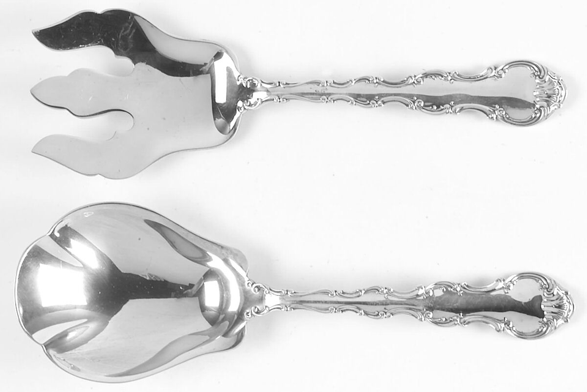 Strasbourg (Sterling, "Gorham", 1897) (2 Pc) Solid Salad Set by Gorham Silver-1