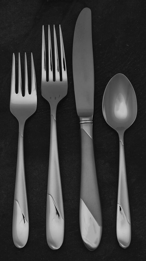 Aspen Frosted 4 Piece Place Setting by Gorham Silver-1