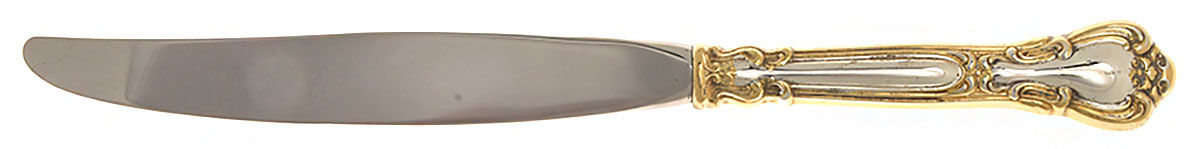 Chantilly Gold (Sterling, Gold Acct) Modern Hollow Knife by Gorham Silver-1